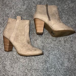 Express Tan Suede Booties Size 7